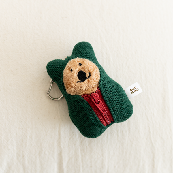 [Dinotaeng] Quokka in Sleepingbag keychain