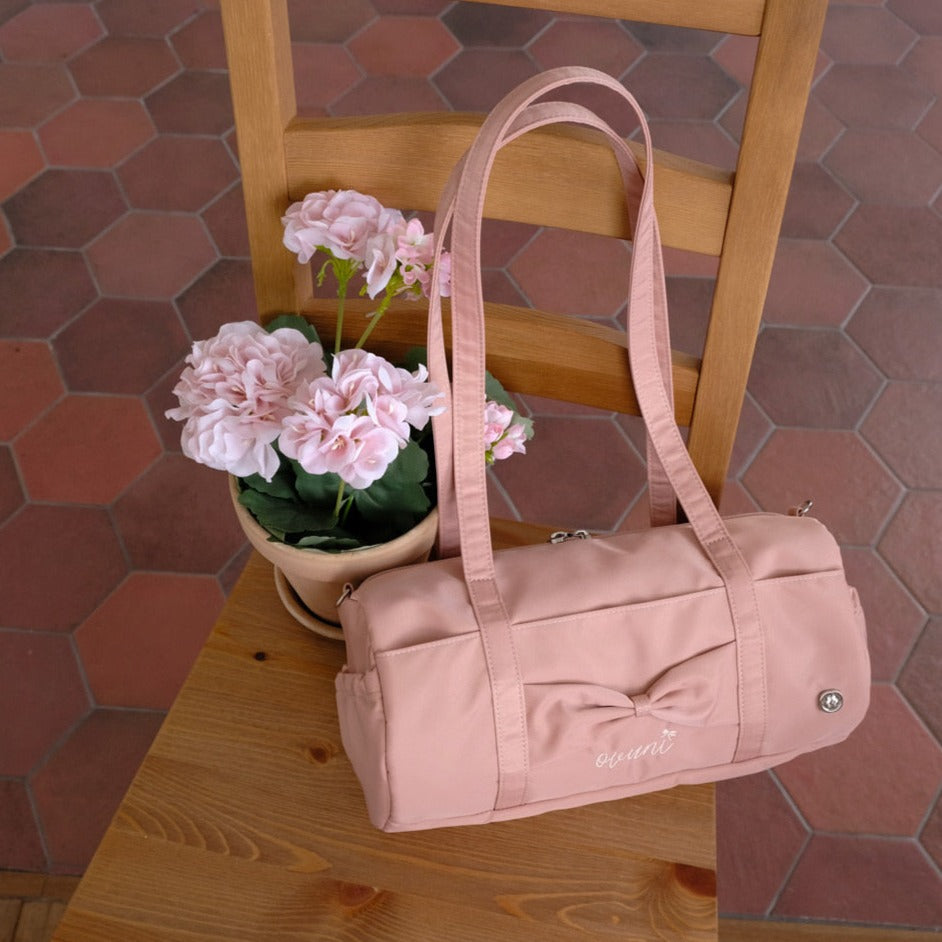 [ovuni] FLUFFY RIBBON BAG (Rose Pink)