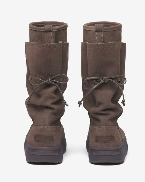 [Rockfish Weatherwear] Cloudy Layered Boots | 層次抽繩麂皮長靴・3色