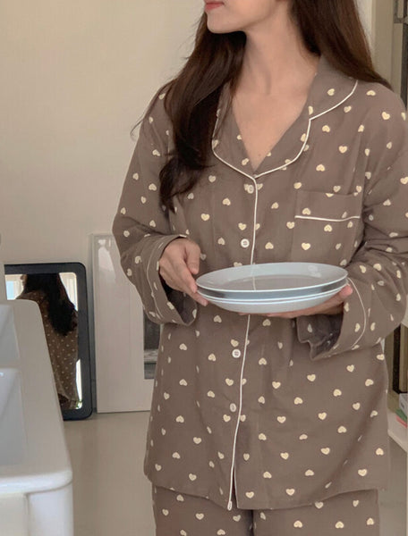 [Juuneedu] Heart Berry Peach Napping Pyjamas