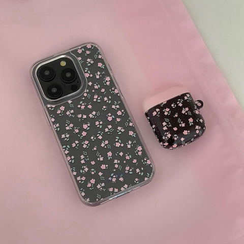 [second boutique] Vintage Flower Clear Phone Case