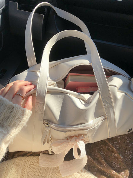 [ovuni] DAILY RIBBON GYM BAG CREAM