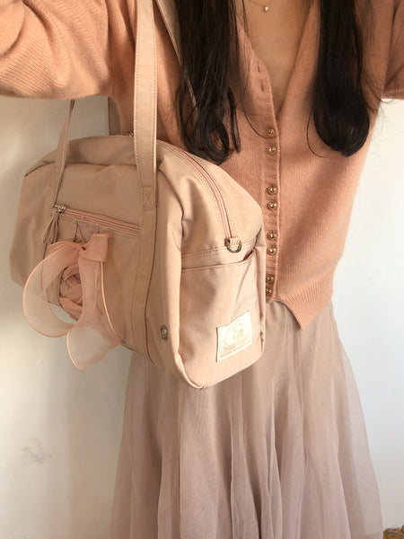 [ovuni] DAILY RIBBON GYM BAG (NUDE PINK)