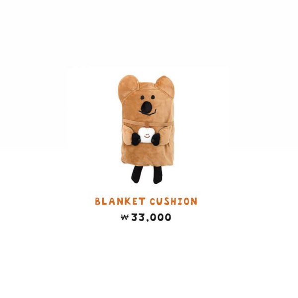 [Dinotaeng] Quokka in School Blanket Cushion