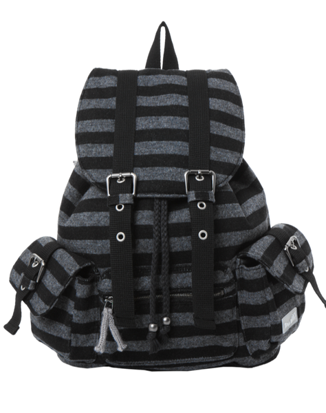 [TENSE DANCE] Wool Stripe Backpack (Black)