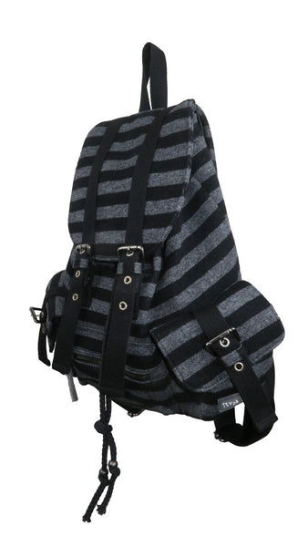 [TENSE DANCE] Wool Stripe Backpack (Black)