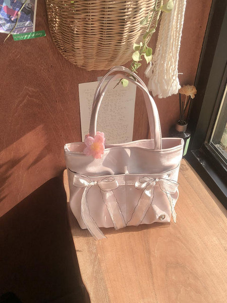 [ovuni] MINI EASY RIBBON BAG PALE PINK