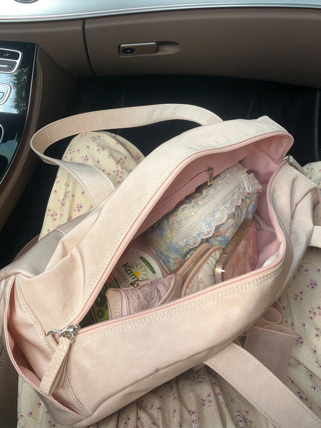 [ovuni] DAILY RIBBON GYM BAG (NUDE PINK)