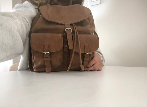 Autumn Suede Pocket Backpack