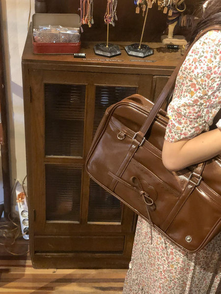 [ovuni] CLASSIC RIBBON SCHOOLBAG VINTAGE BROWN