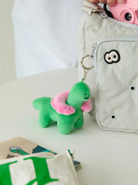 [JOGUMAN STORE] Runaway Basic Flush Keyring (Pink / Green)