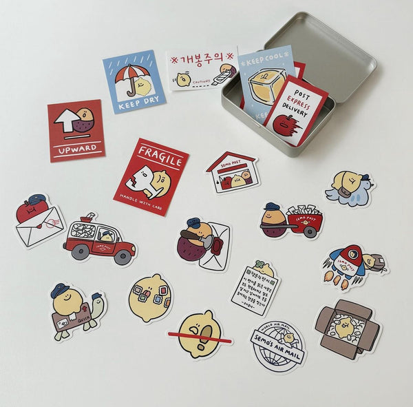 [second morning] SEMO Post Tin Case Sticker Pack (20ea)