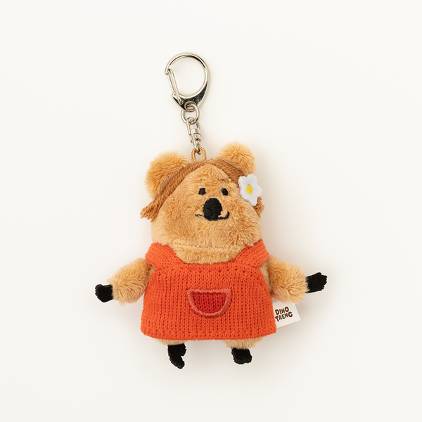 [Dinotaeng] Quokka in School Flat Fur Keyring (7Types)