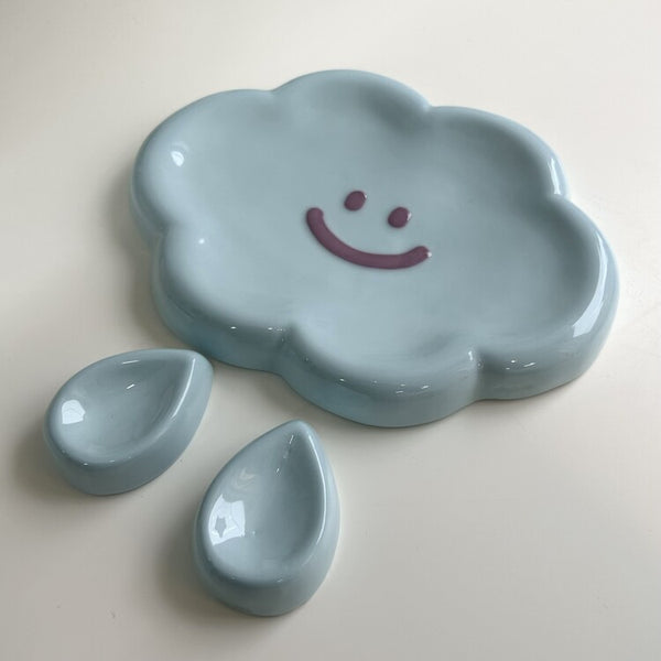 [skyfolio] Blue Cloud Ceramic Tray Set