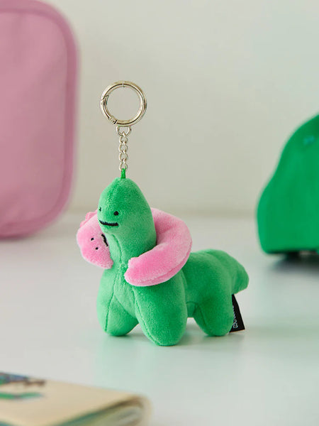 [JOGUMAN STORE] Runaway Basic Flush Keyring (Pink / Green)