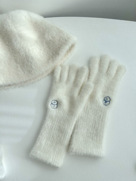 [skyfolio] Fluffy Knit Gloves