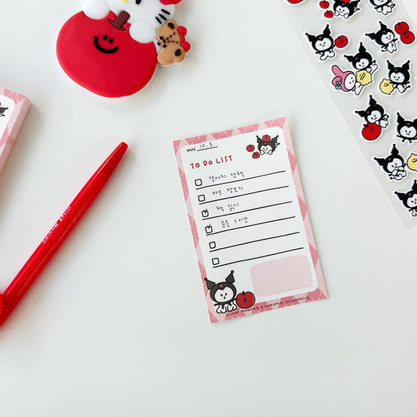 ♡ second morning × sanrio characters ♡ To Do List Memo Pad