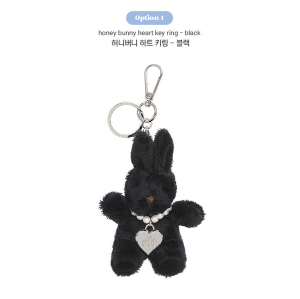 [engbrox] Honey Bunny Heart Keyring