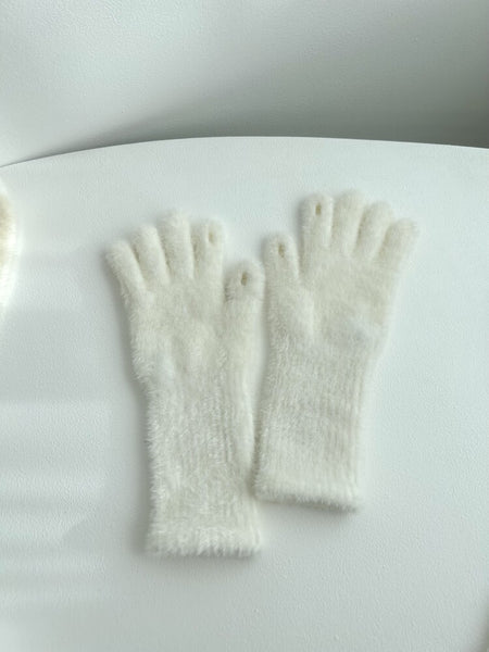 [skyfolio] Fluffy Knit Gloves