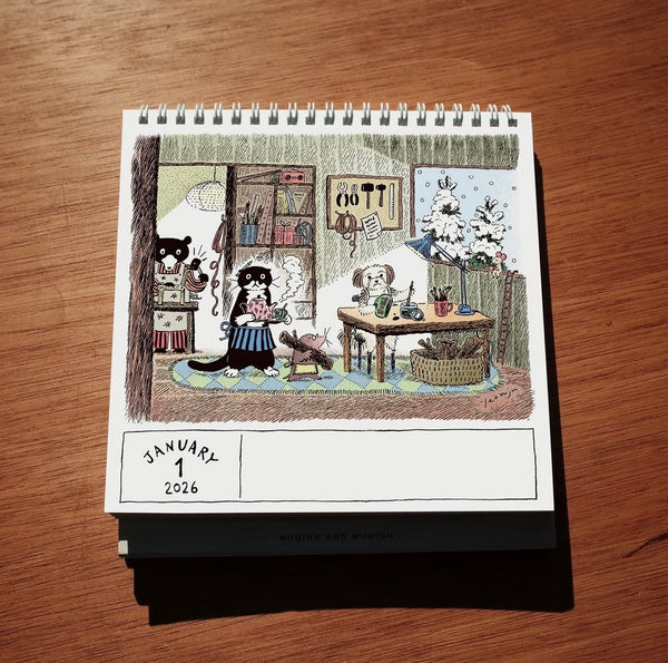 [HUGINN AND MUNINN] 2026 Desk Calendar