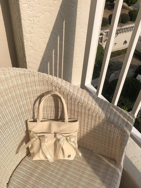 [ovuni] MINI EASY RIBBON BAG SAND BEIGE