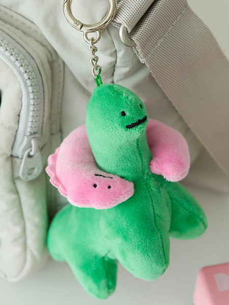 [JOGUMAN STORE] Runaway Basic Flush Keyring (Pink / Green)