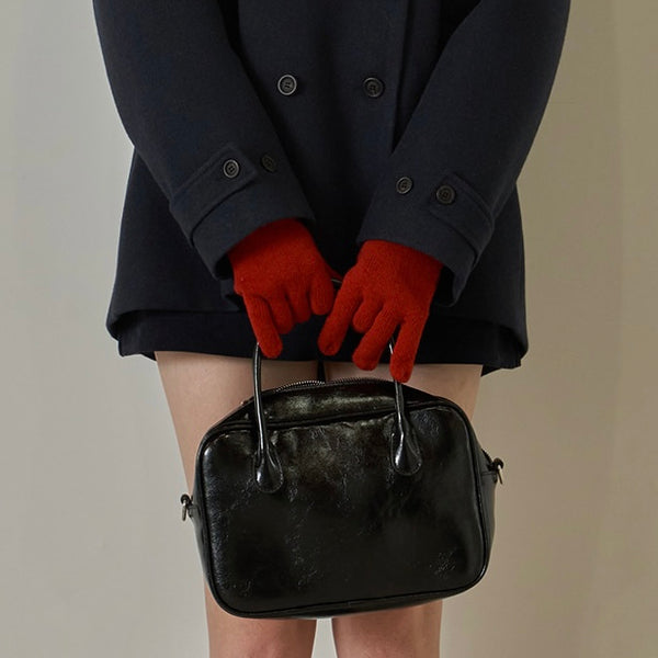 [Letter from Moon][Holiday Edition] Benny Holgarment Wool Knit Gloves ( Red )