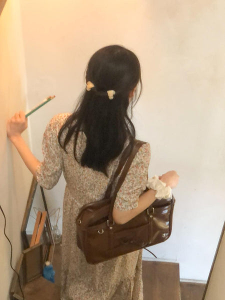 [ovuni] CLASSIC RIBBON SCHOOLBAG VINTAGE BROWN