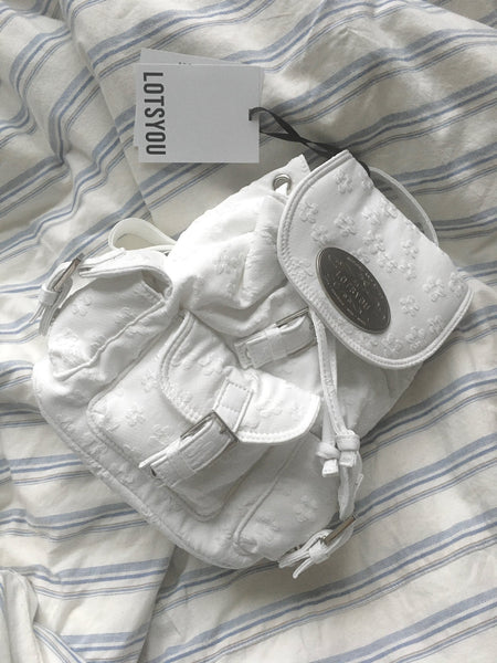 [LOTSYOU] Nostalgia Chubby Backpack White