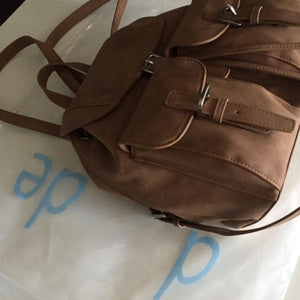 Autumn Suede Pocket Backpack