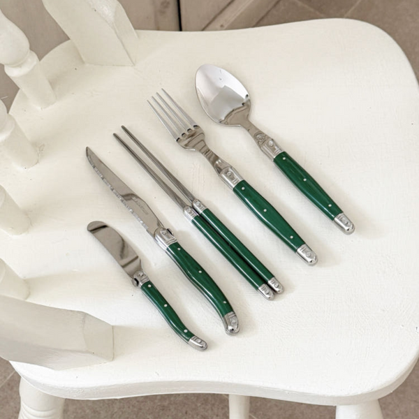 [Bracket Table] Green Royal Cutlery