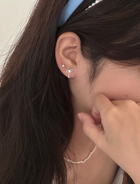 [sora'de] Drop Ribbon Earrings