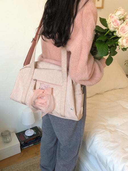 [ovuni] DAILY RIBBON GYM BAG (NUDE PINK)