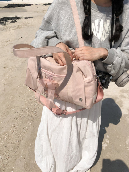 [ovuni] DAILY RIBBON GYM BAG (NUDE PINK)