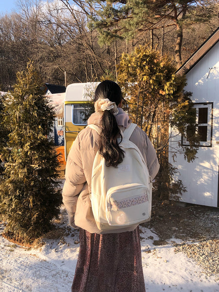 [ovuni] BON VOYAGE BACKPACK - CORDUROY IVORY