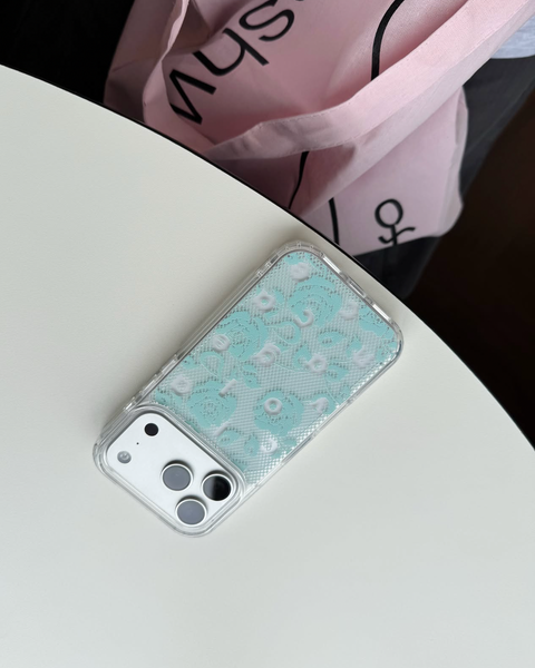 [collagevacance] Logo Alphabet Rose Lace Case | 復古浪漫玫瑰蕾絲字母手機殼