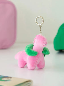 [JOGUMAN STORE] Runaway Basic Flush Keyring (Pink / Green)