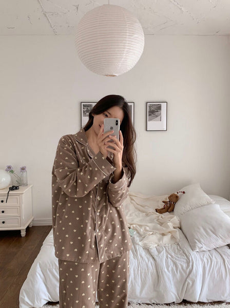 [Juuneedu] Heart Berry Peach Napping Pyjamas