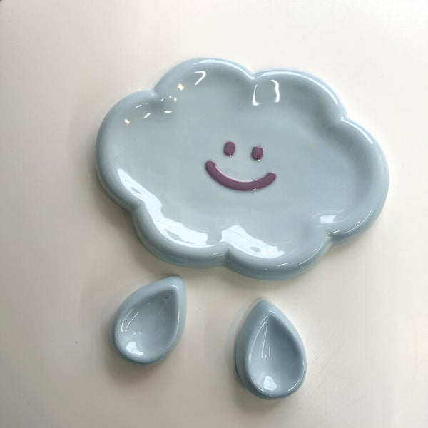 [skyfolio] Blue Cloud Ceramic Tray Set