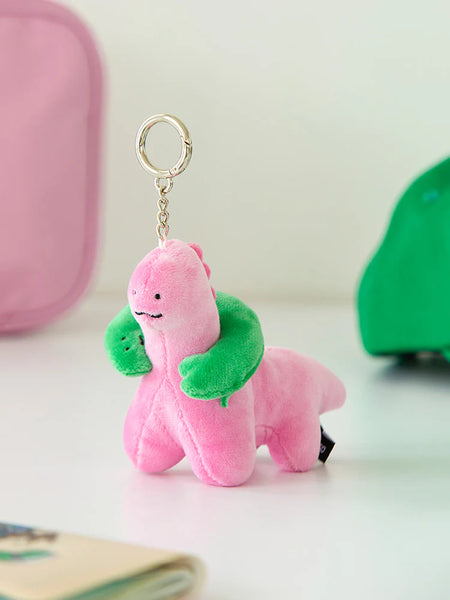 [JOGUMAN STORE] Runaway Basic Flush Keyring (Pink / Green)