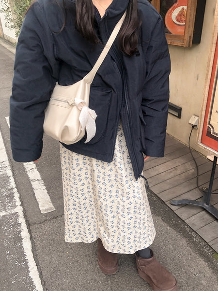 [ovuni] BELTED RIBBON BAG CREAM