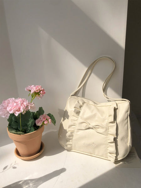 [ovuni] CLASSIC RUFFLE BAG (Cream)