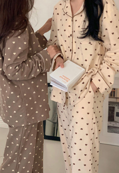 [Juuneedu] Heart Berry Peach Napping Pyjamas