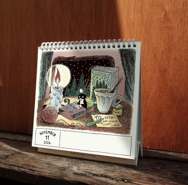 [HUGINN AND MUNINN] 2026 Desk Calendar