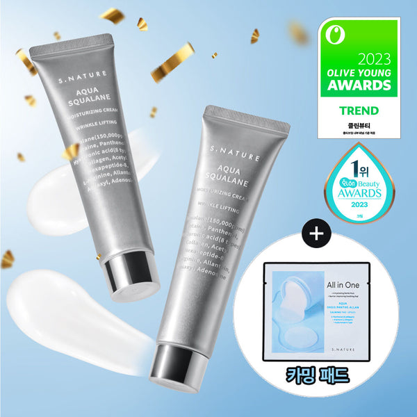 [S.NATURE] Aqua Squalane Moisturizing Cream 60ml + 60ml