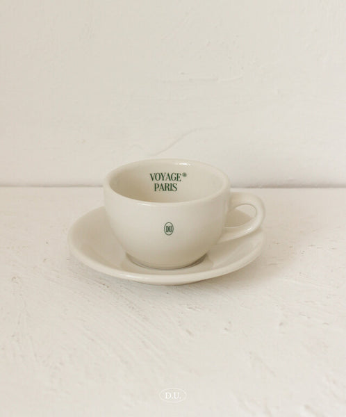 [D.U.OBJET] Voyage Paris Coffee Mug & Saucer Set (200ml)