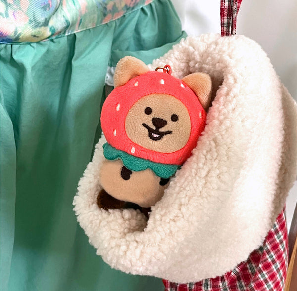 [YOUNG FOREST] Strawberry Quokka Keyring