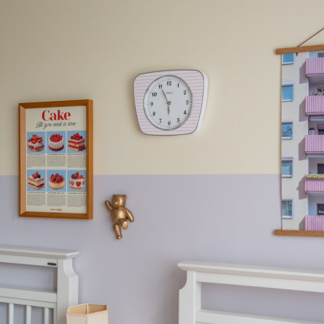 [liberte] Vintage Square Wall Clock (2colours)