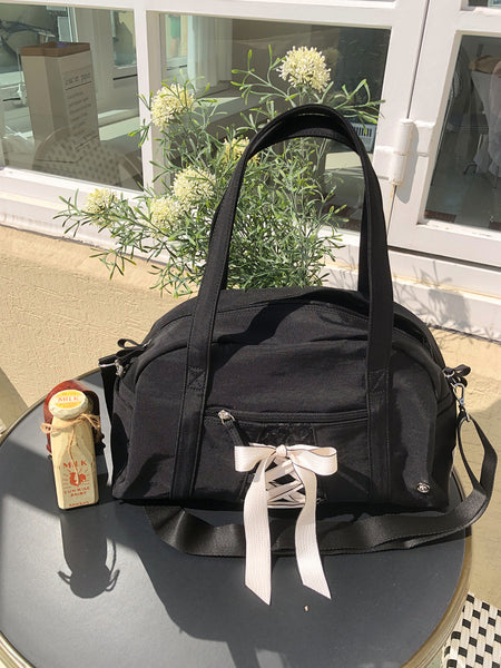 [ovuni] DAILY RIBBON GYM BAG (BLACK)