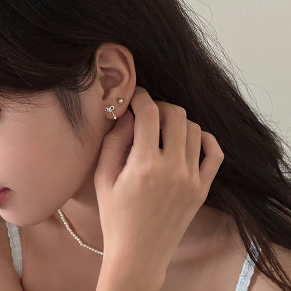 [sora'de] Drop Ribbon Earrings